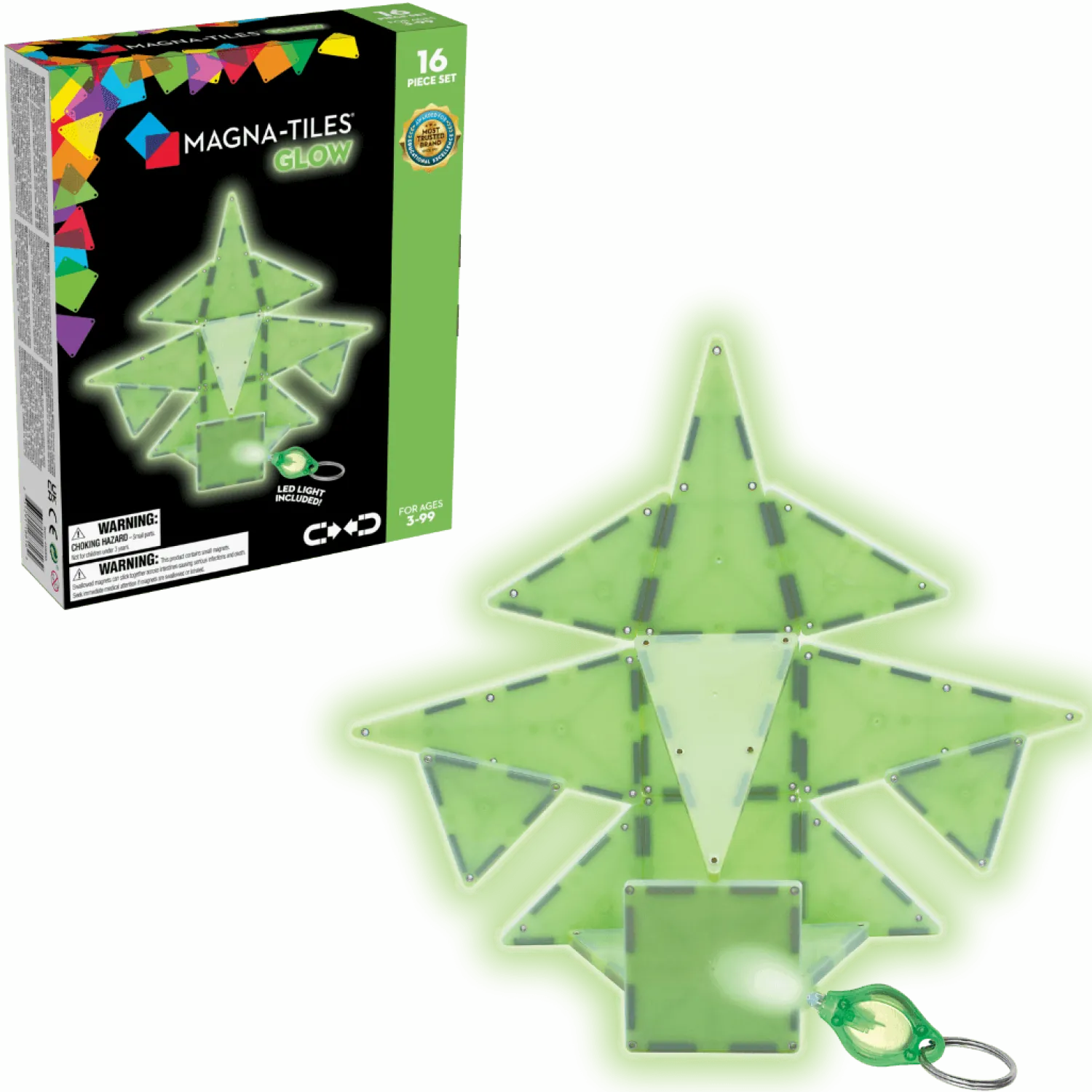 Magna-Tiles Klocki magnetyczne Glow 16 el.