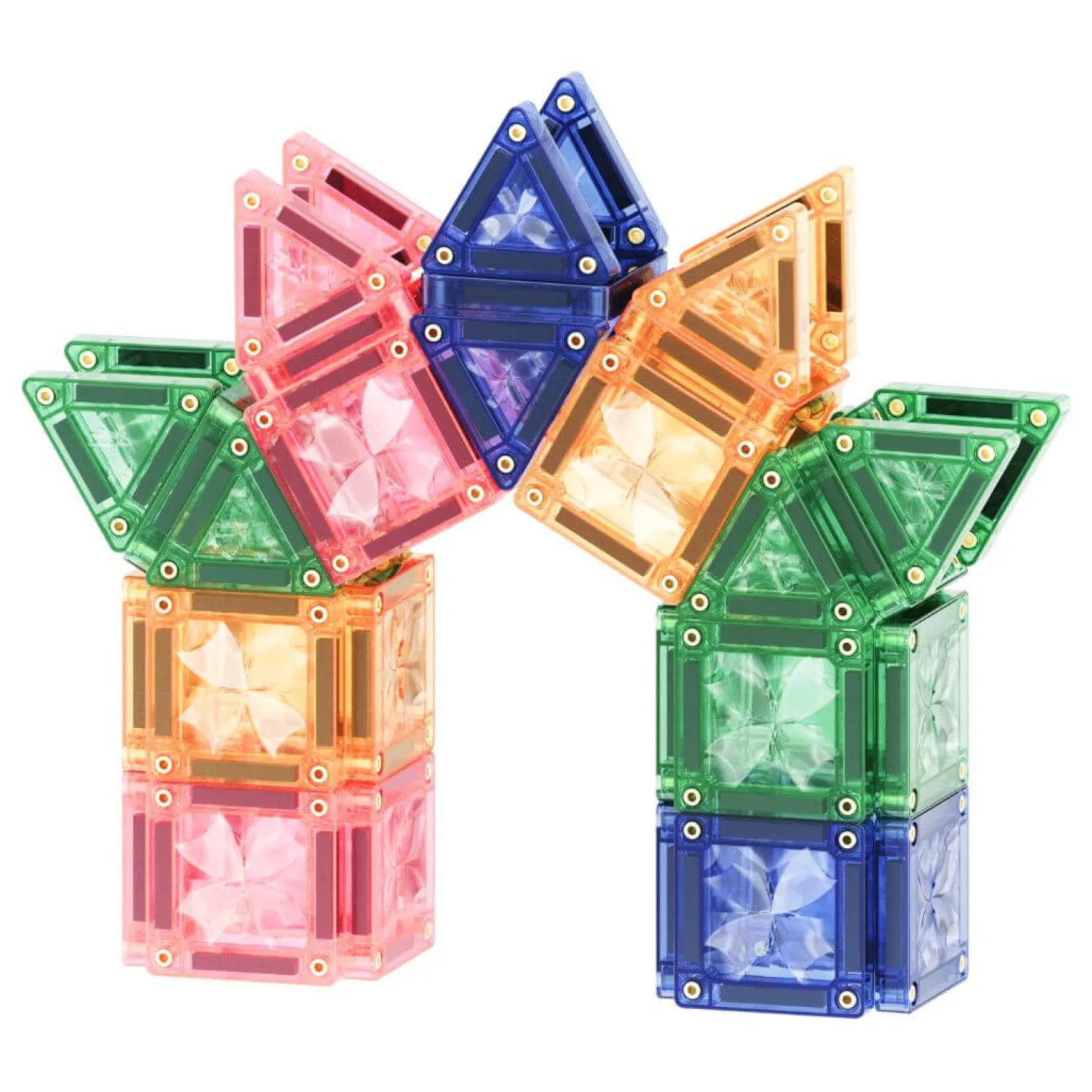 Cleverclixx Klocki magnetyczne Mini Tiles Pack Pastel 28 el.