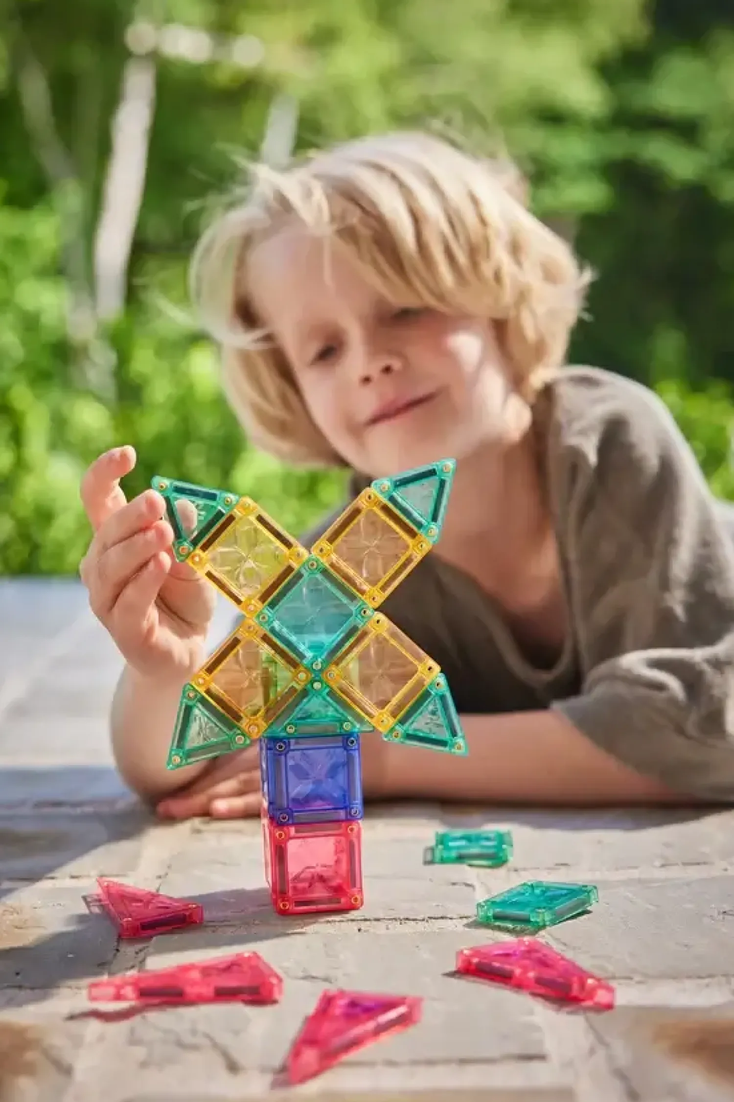 Cleverclixx Klocki magnetyczne Mini Tiles Pack Pastel 28 el.