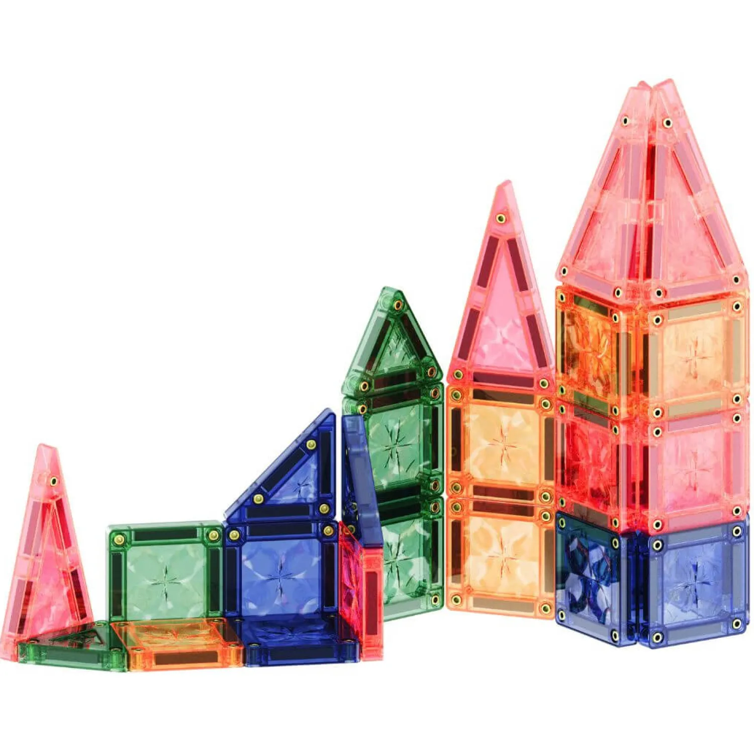 Cleverclixx Klocki magnetyczne Mini Tiles Pack Pastel 28 el.