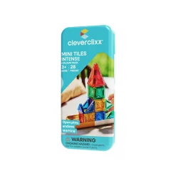 Cleverclixx Klocki magnetyczne Mini Tiles Pack Intense 28 el.