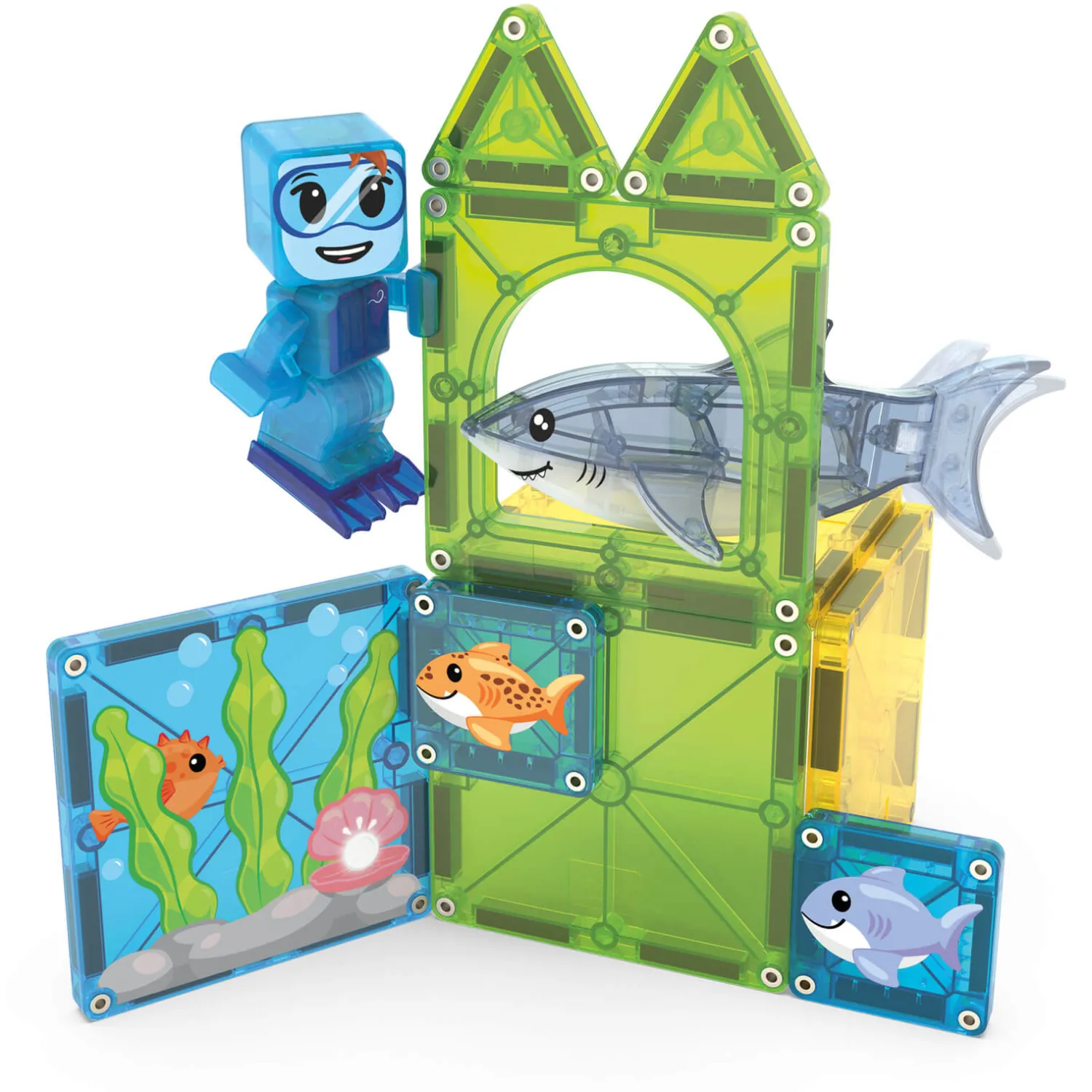 Magna-Tiles Klocki Magnetyczne Shark Dive, 13 el.
