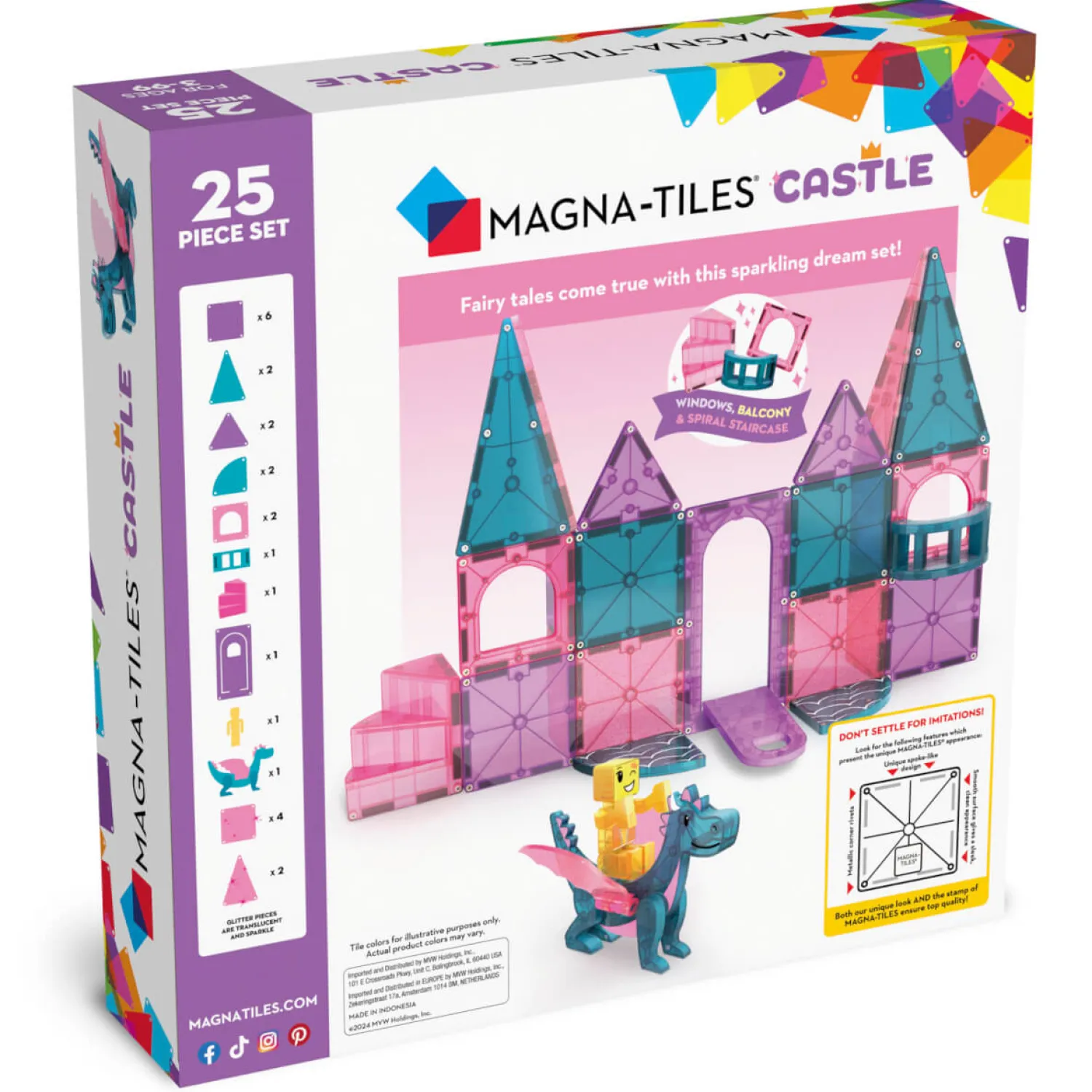 Magna-Tiles Klocki Magnetyczne Zamek 25 el.
