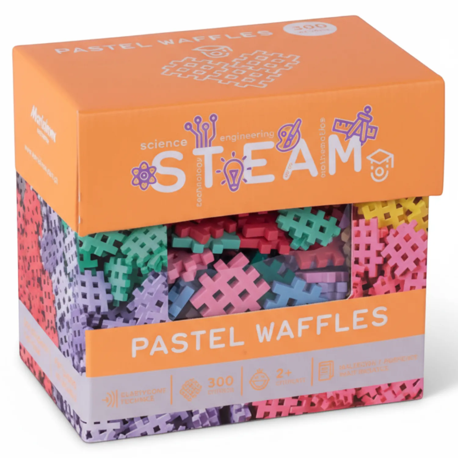 Marioinex Klocki waffle MINI pastel 300 szt.