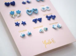 Yuko B. Kolczyki „ROK POEZJI” - Niebieskie, 12 par