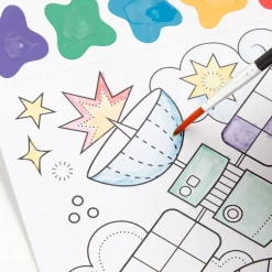 Mudpuppy Kolorowanka akwarelowa z pędzelkiem Kosmos 5+