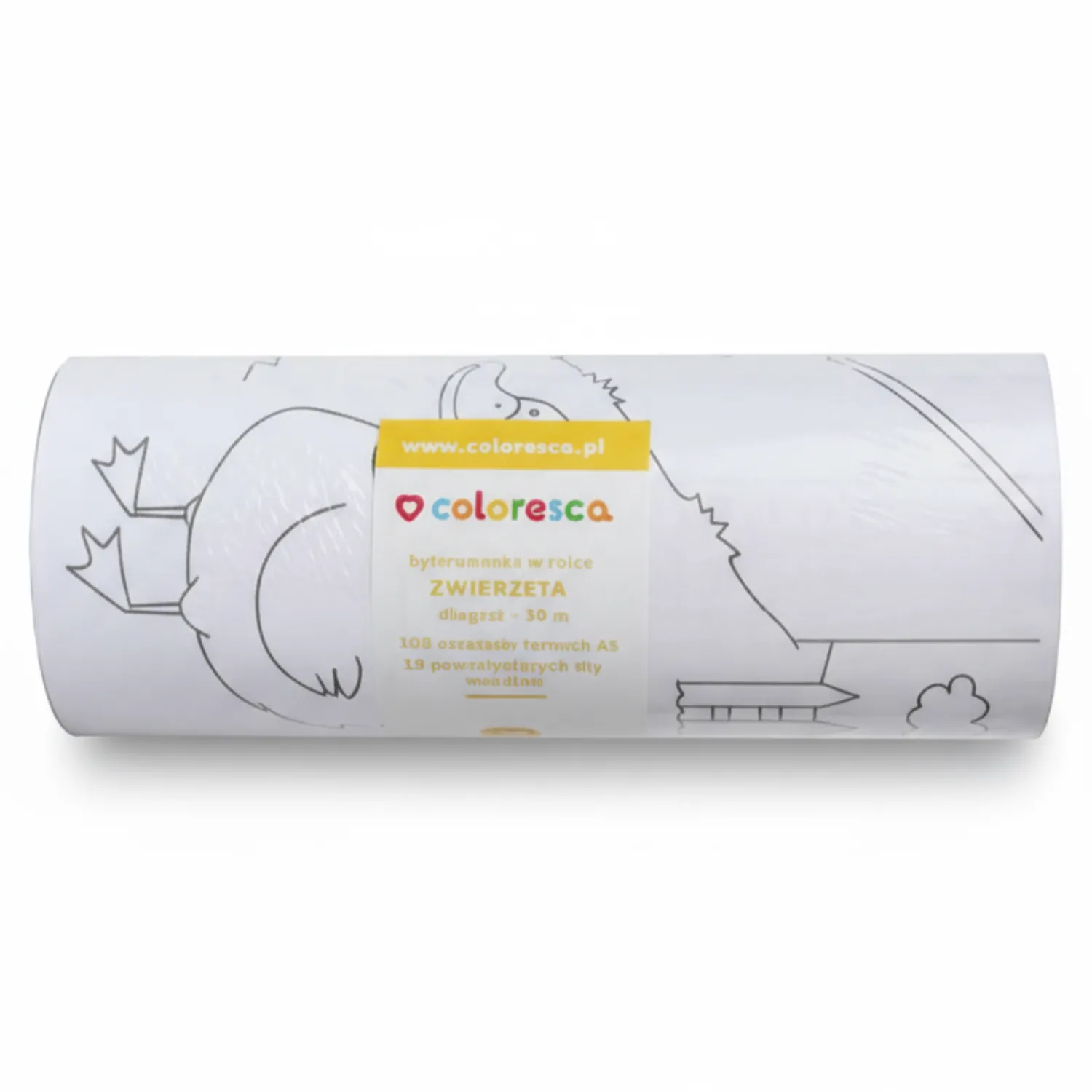 Coloresca Kolorowanka w rolce Zwierzęta 30m