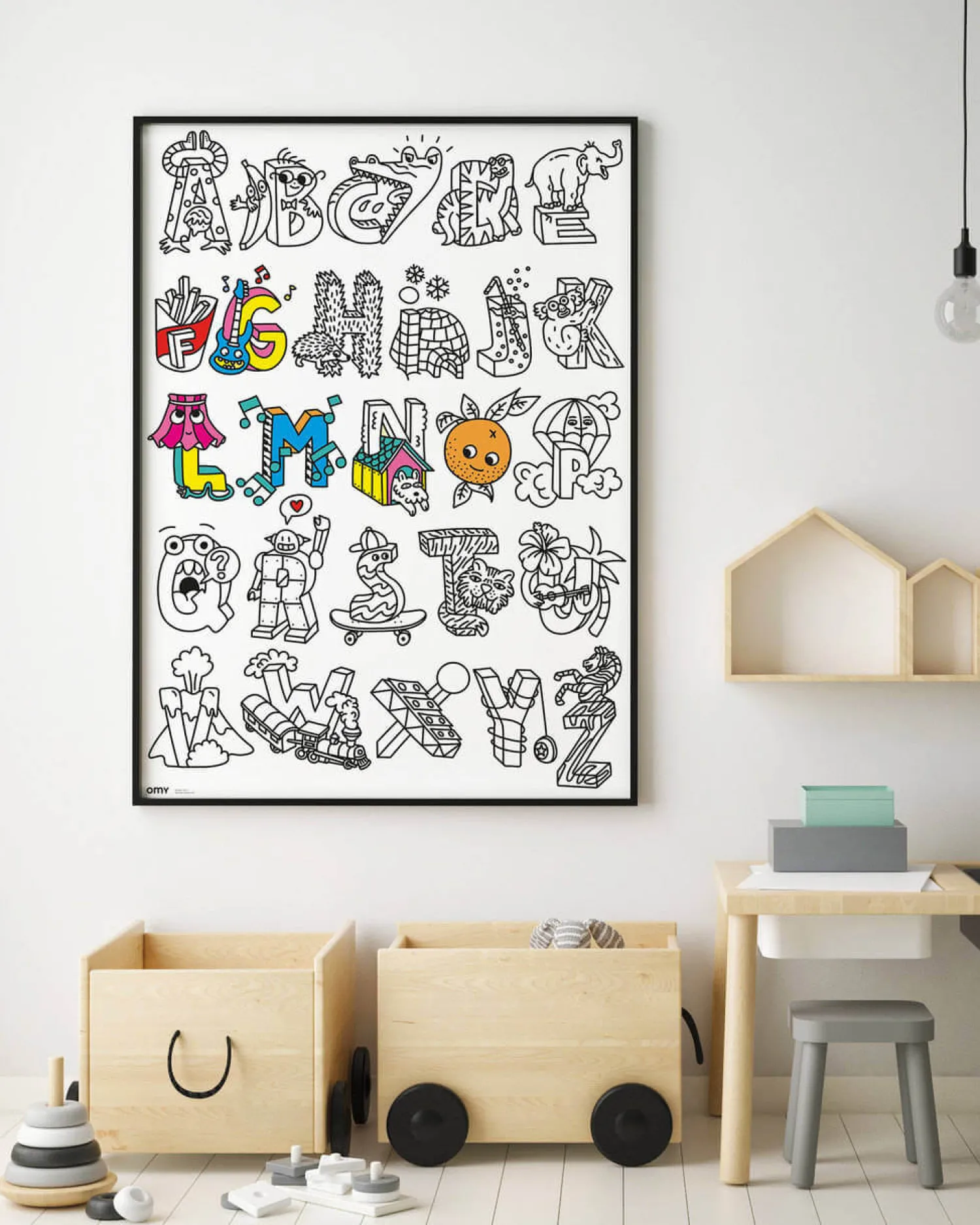 OMY Kolorowanka 100x70cm ALFABET