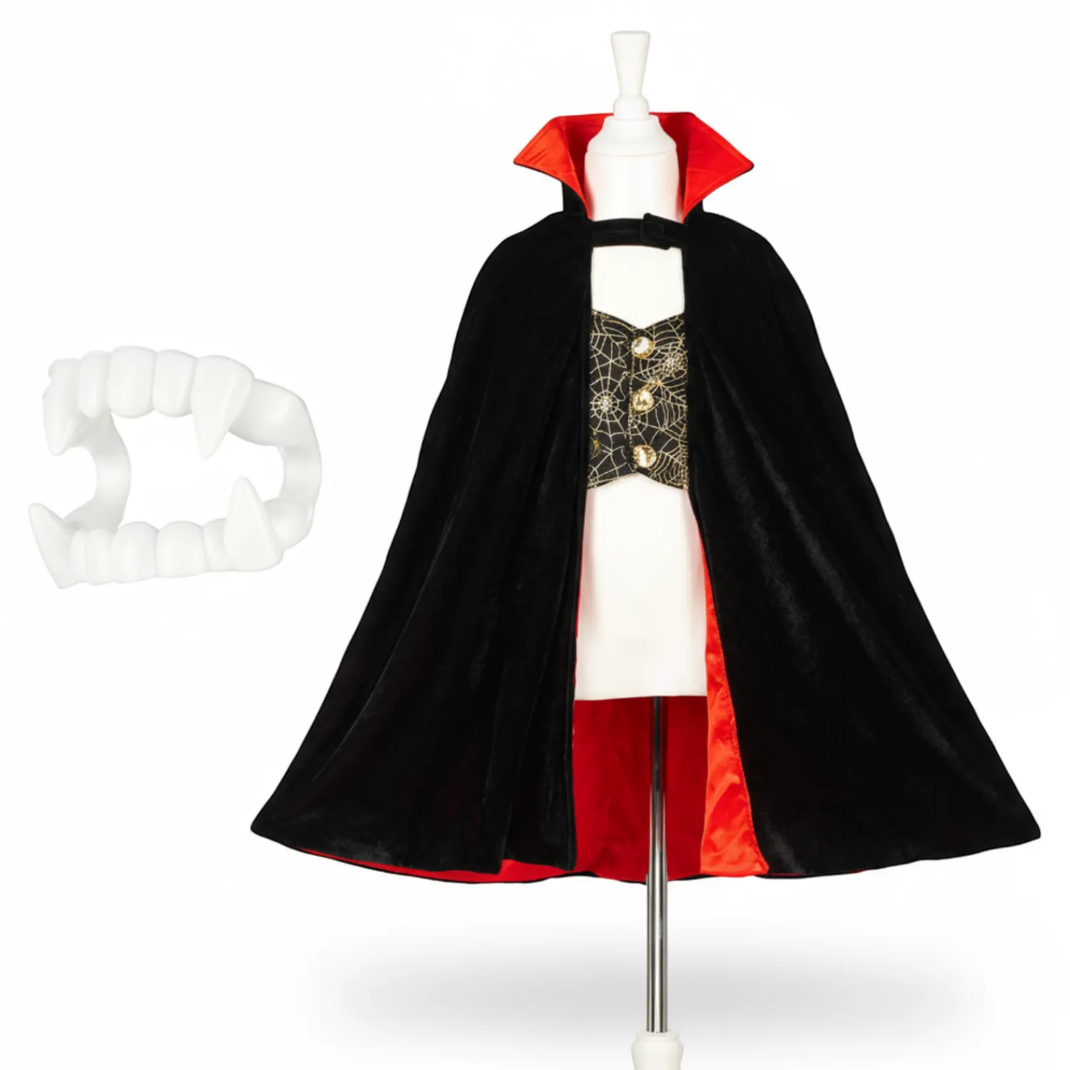 Souza! Kostium peleryna i wampirze zęby Dracula