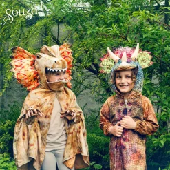Souza! Kostium peleryna z kapturem - maską dinozaur Dilofozaur 4-7 lat