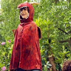 Souza! Kostium peleryna z kapturem - maską czerwony smok Red dragon, 4-7 lat