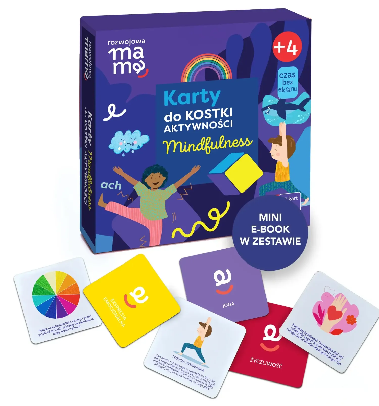 rozwojowa mama Kostka aktywności - mindfulness. Gra + mini e-book 4+