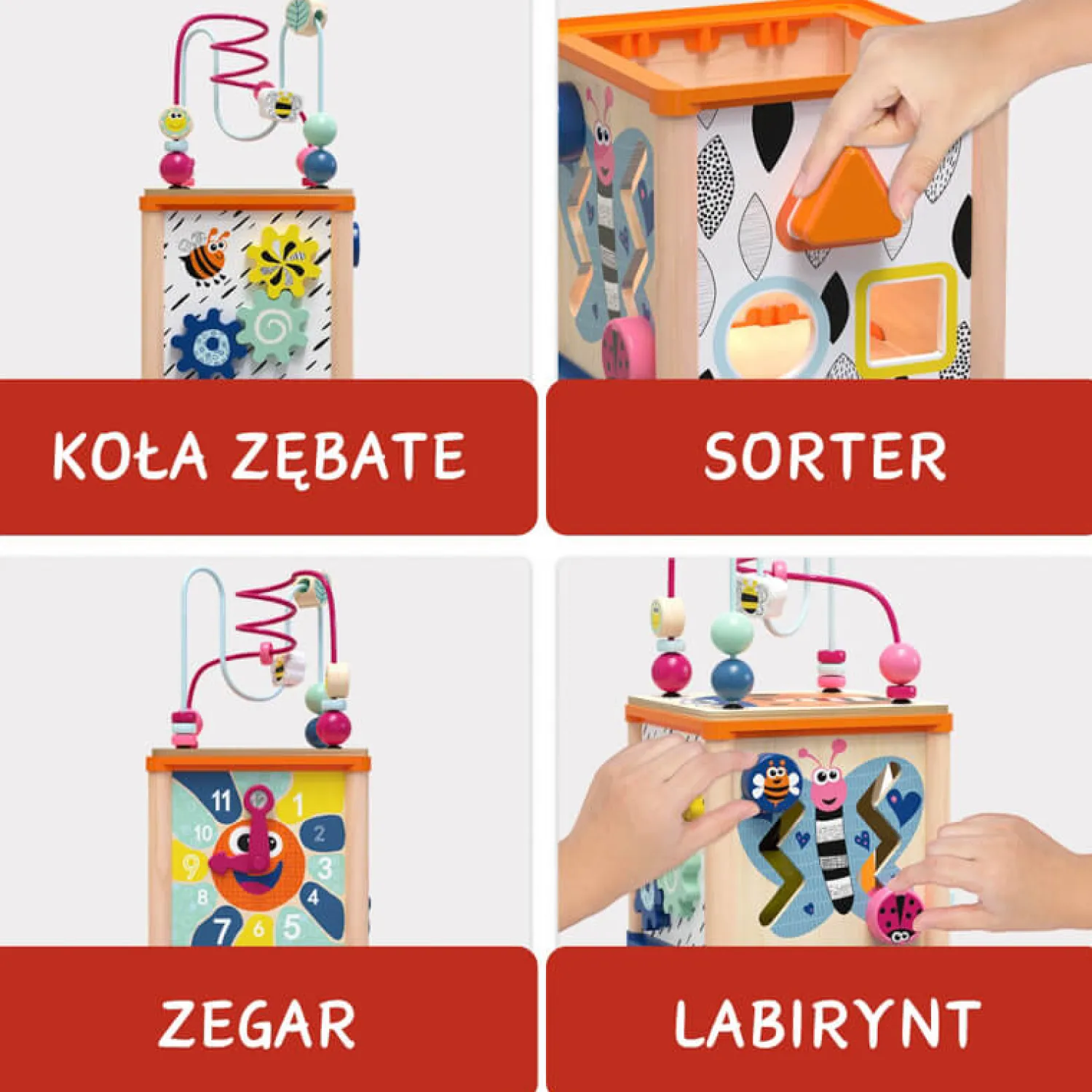 TOPBRIGHT Kostka edukacyjna dla niemowląt, 1+