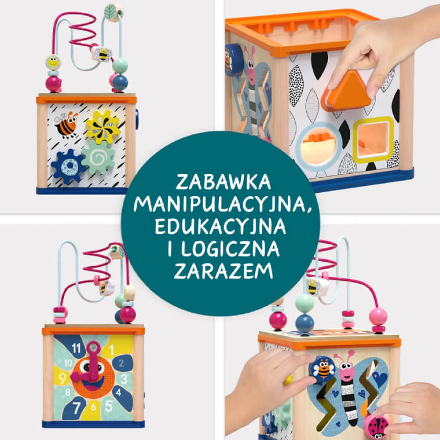 TOPBRIGHT Kostka edukacyjna dla niemowląt, 1+
