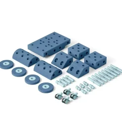 MODU Kreatywne klocki rozwijające motorykę dużą, Dreamer kit 12 in 1 – Deep blue, Sky blue