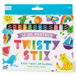 Ooly Kredki olejne wykręcane pastele 12 szt. Twisty Stix