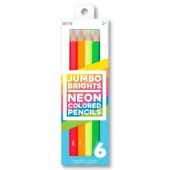 Ooly Kredki Ołówkowe Neonowe Grube - Jumbo Brights
