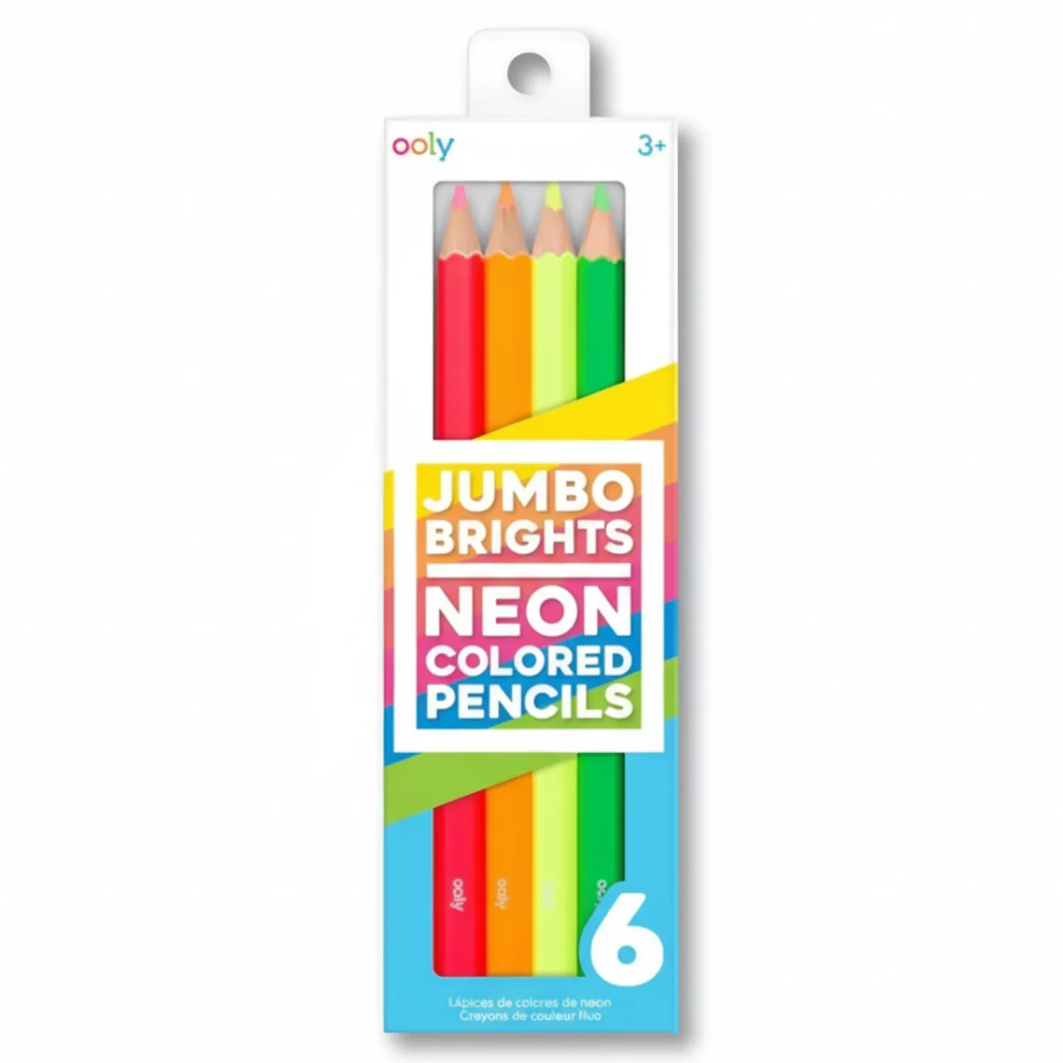 Ooly Kredki Ołówkowe Neonowe Grube - Jumbo Brights