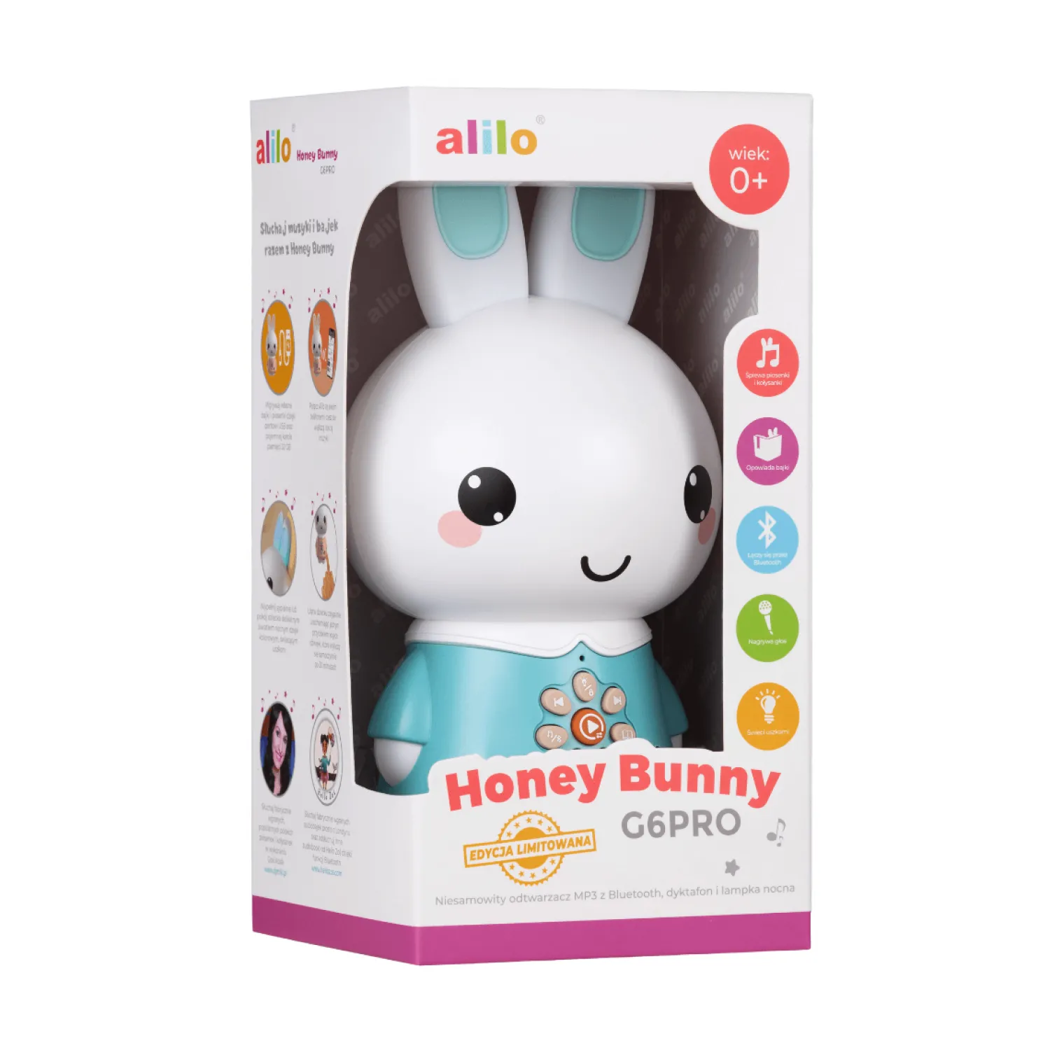 Alilo Króliczek Honey Bunny G6PRO - turkusowy