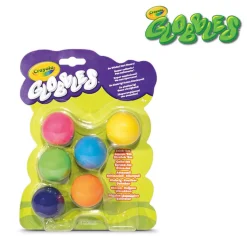 Crayola Kulki gniotki antystresowe do rzucania niebrudzące Globbles 6szt. 3+