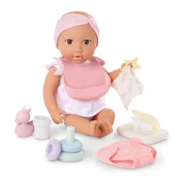 LullaBaby Lalka niemowlę z wózkiem spacerowym i akcesoriami