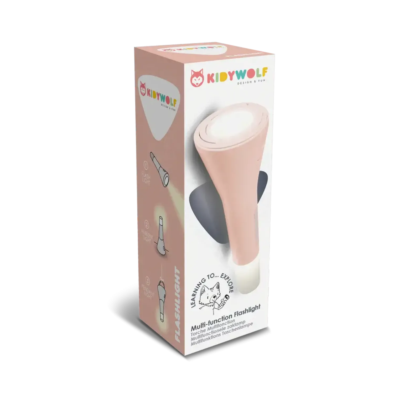Kidywolf Latarka KIDYFLASHLIGHT - różowa