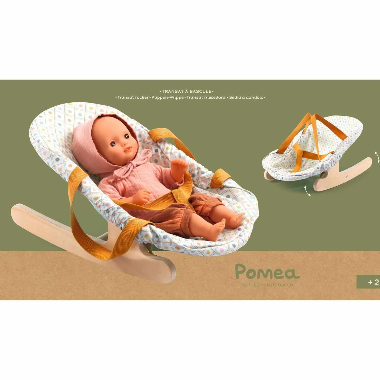 Djeco Leżaczek bujaczek dla lalek POMEA