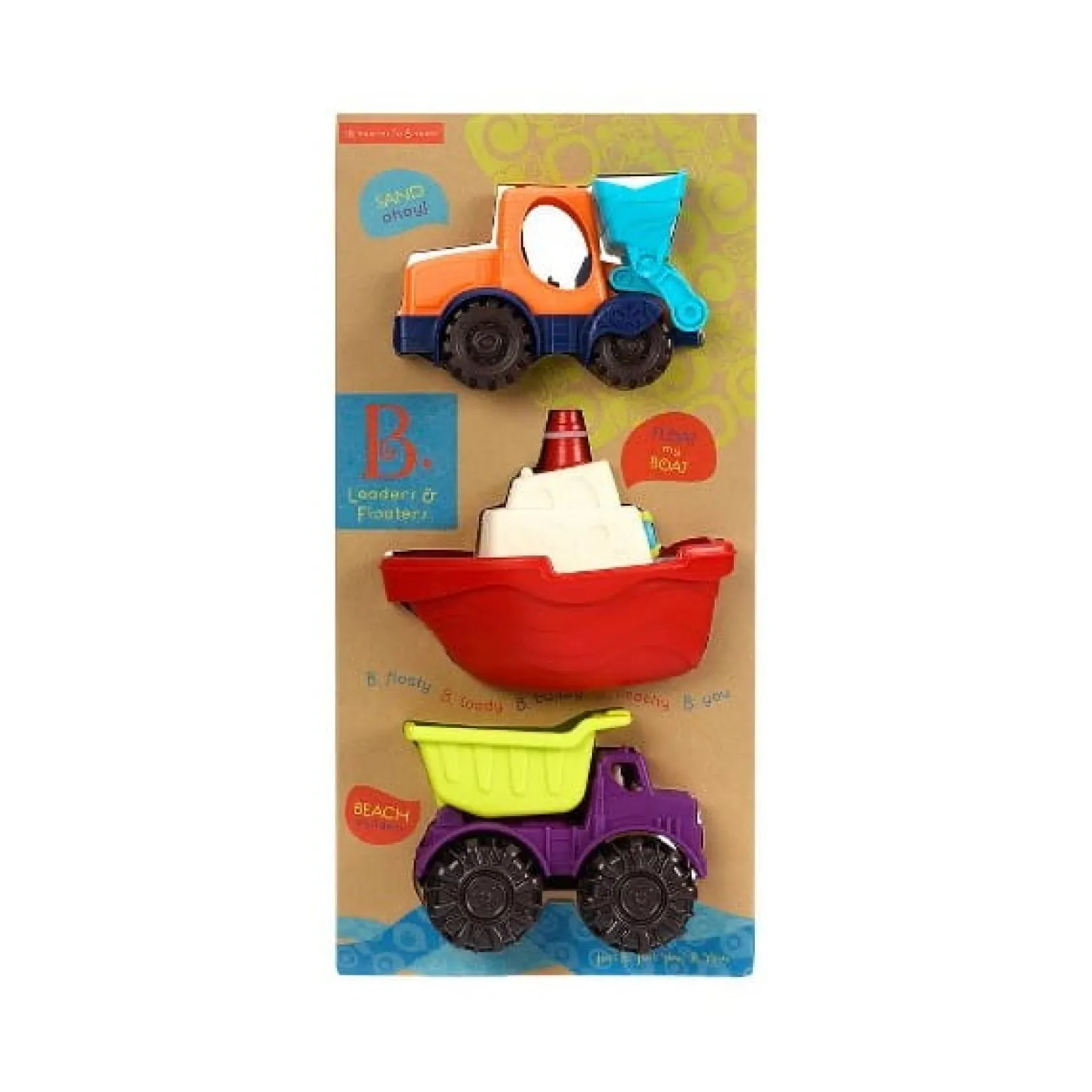 B.Toys Loaders & Floaters – zestaw 3 pojazdów