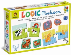 Ludattica LOGIC Montessori - gra,układanka - ZWIERZĄTKA i ICH MAMY