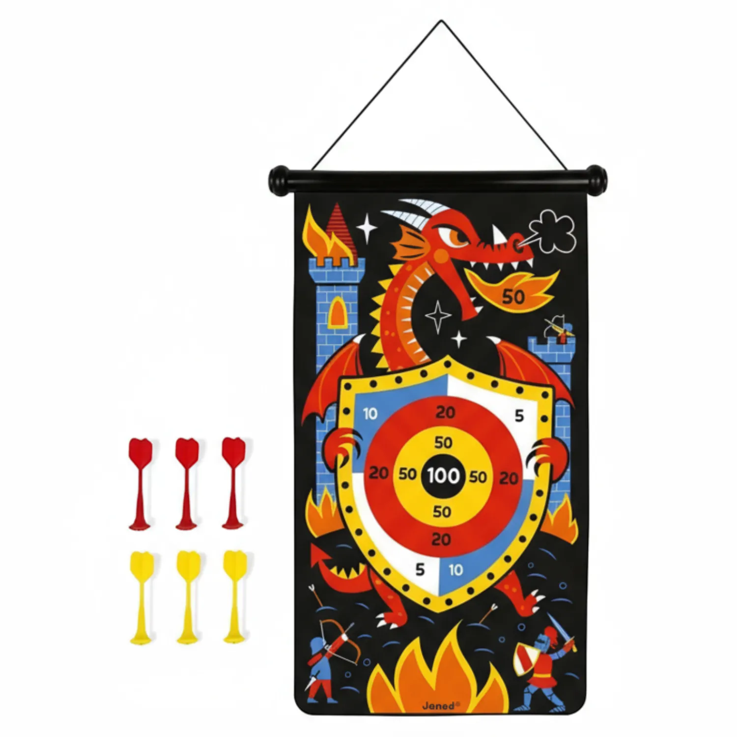 Janod Magnetyczna gra w rzutki Smoki 4-8