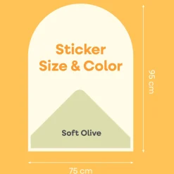 Dzieci Cleverclixx Magnetyczna naklejka ścienna 95x75cm - soft olive