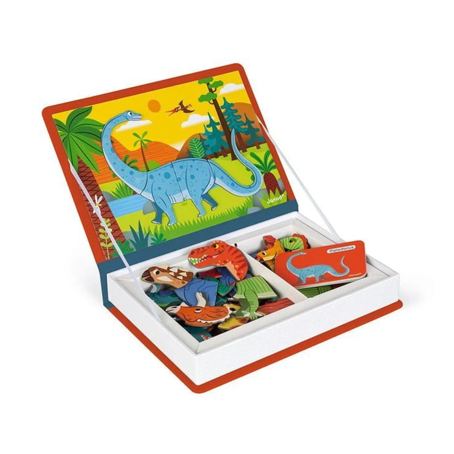 Janod Magnetyczna układanka Dinozaury Magnetibook