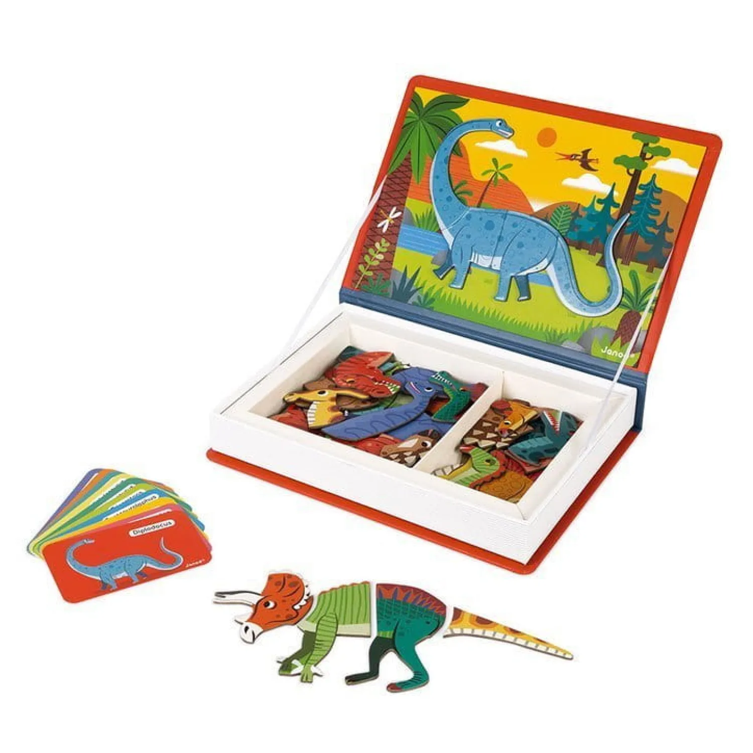 Janod Magnetyczna układanka Dinozaury Magnetibook