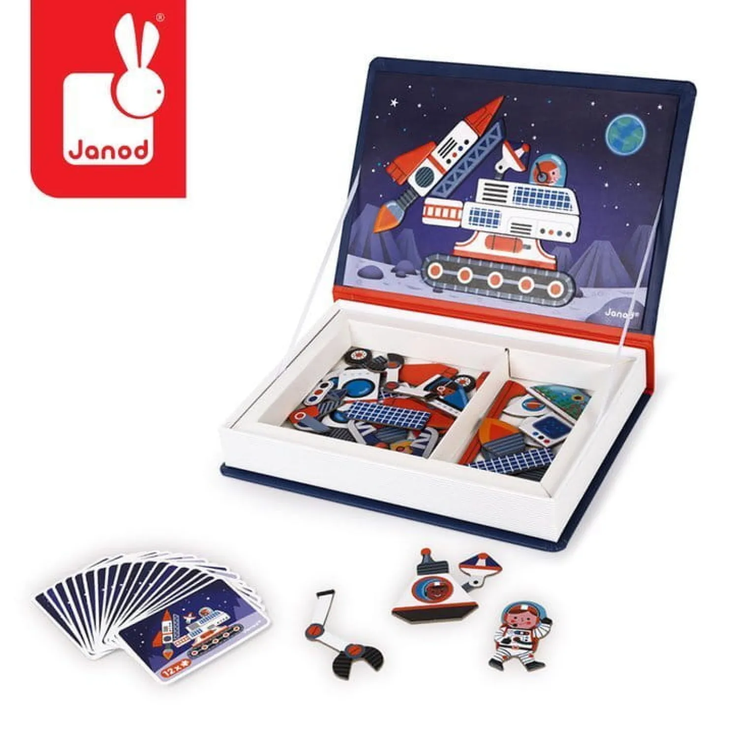 Janod Magnetyczna układanka Kosmos Magnetibook