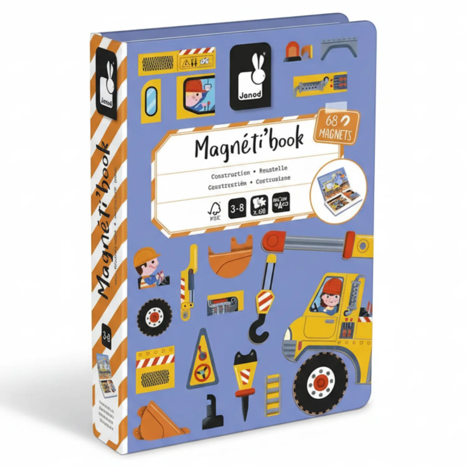 Janod Magnetyczna układanka Plac budowy Magnetibook