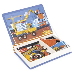 Janod Magnetyczna układanka Plac budowy Magnetibook