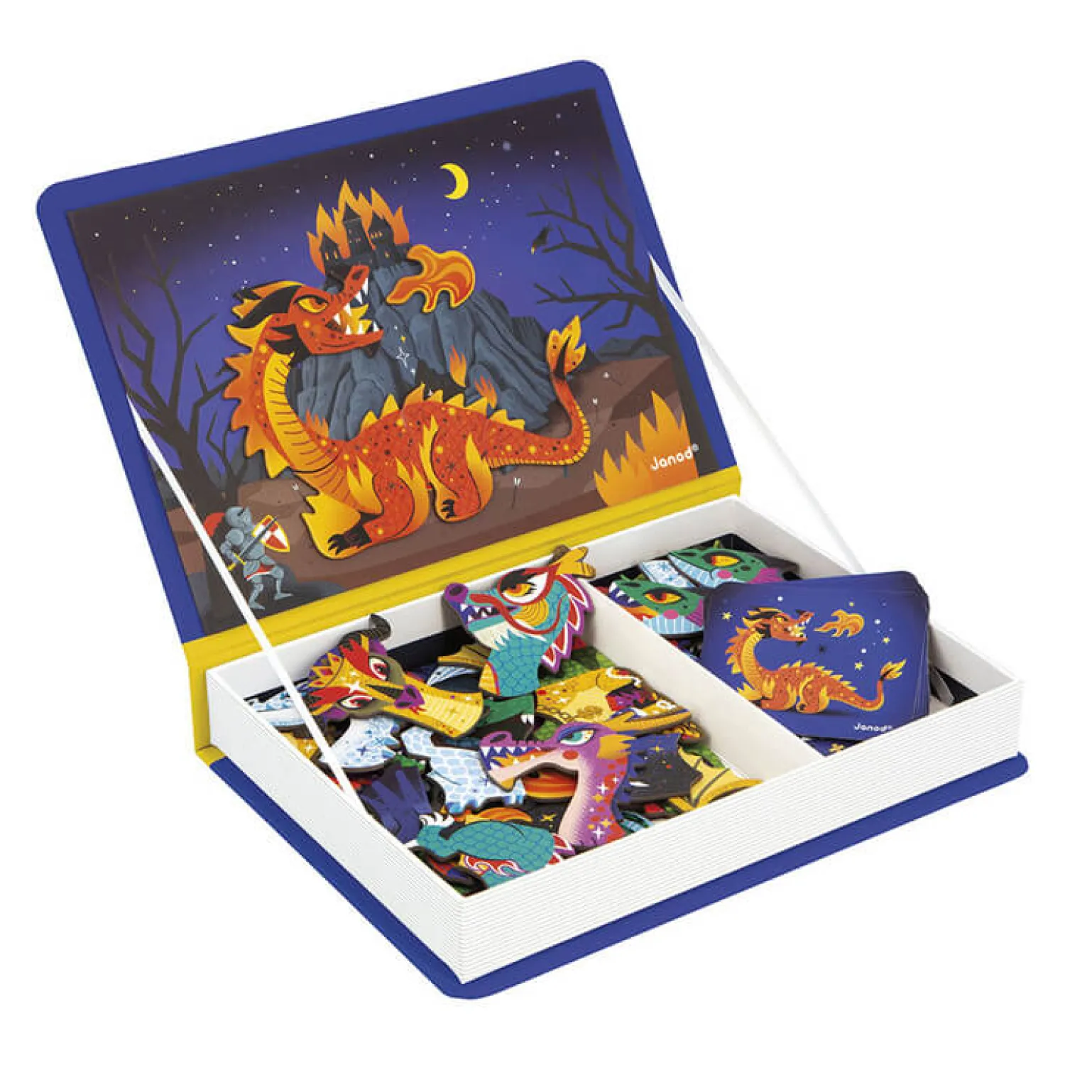 Janod Magnetyczna układanka Smoki Magnetibook