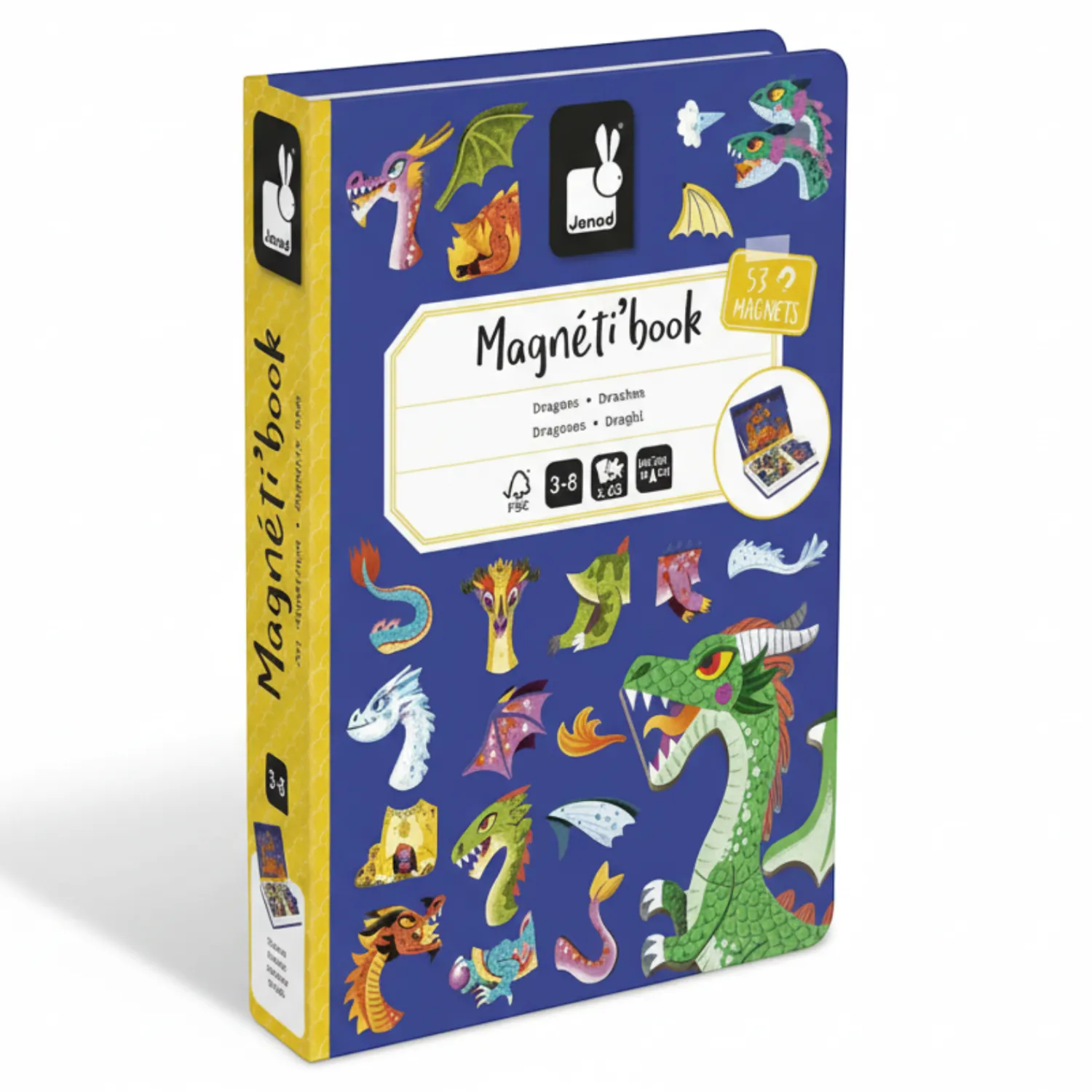 Janod Magnetyczna układanka Smoki Magnetibook
