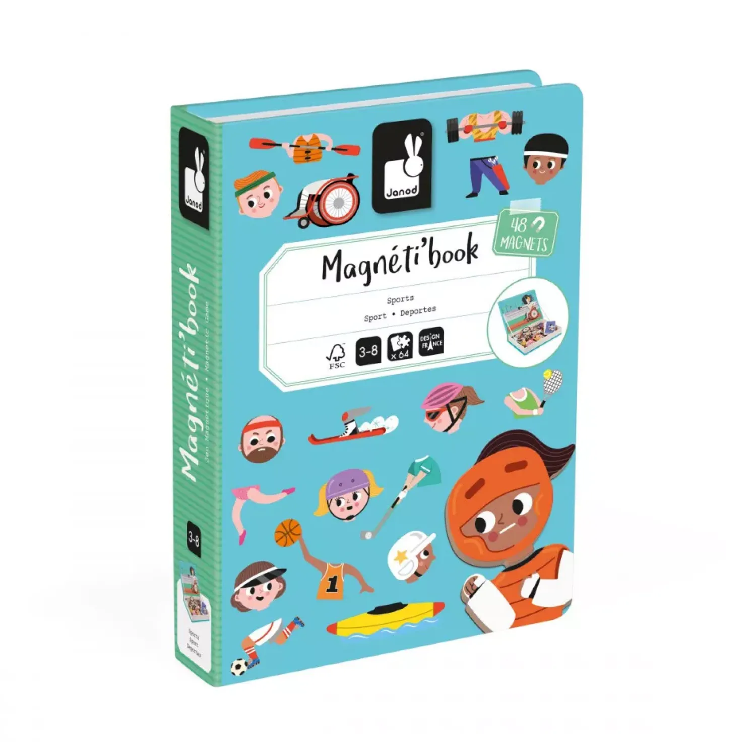 Janod Magnetyczna układanka Sport Magnetibook