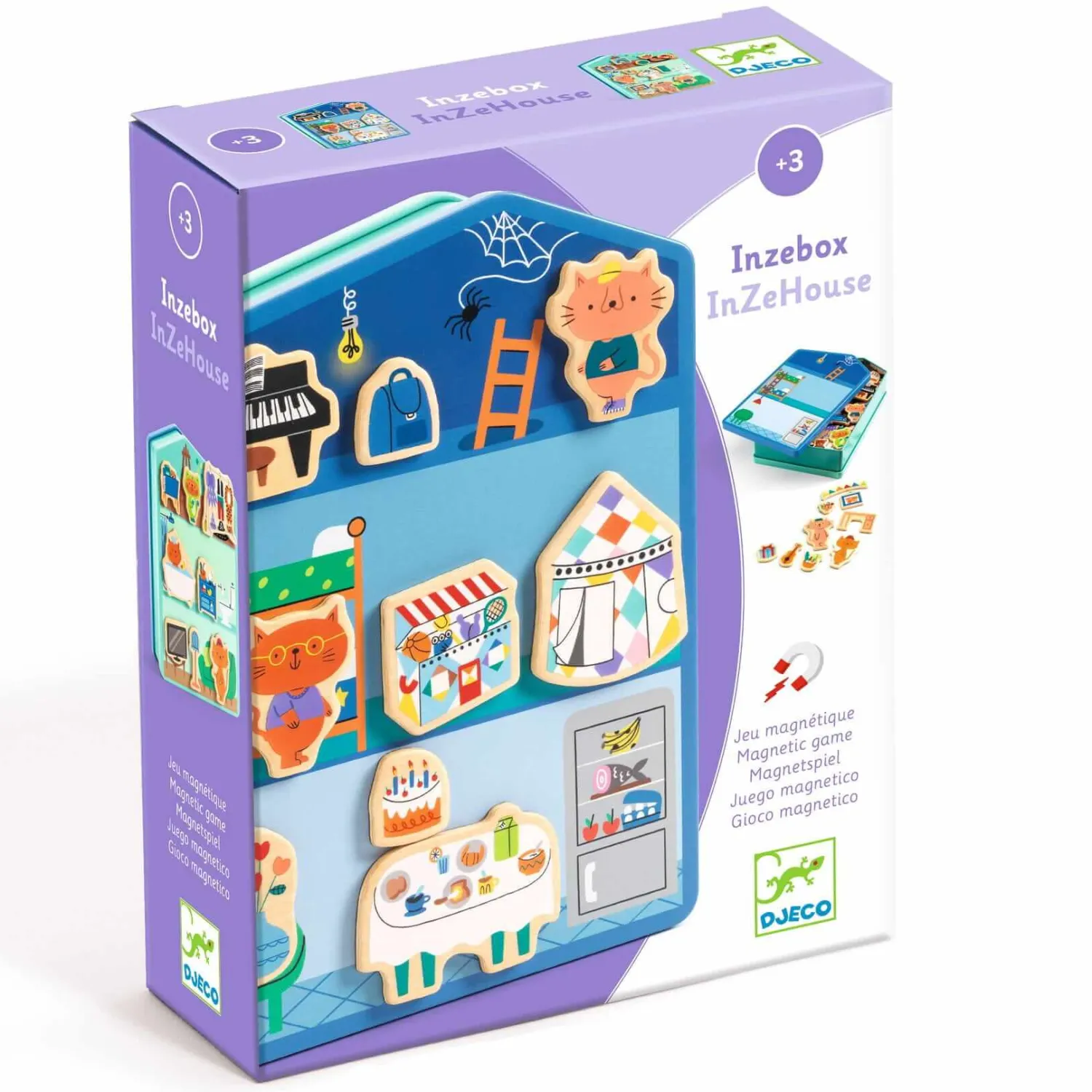 Djeco Magnetyczne puzzle DOMEK KOTKÓW