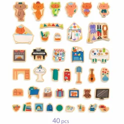 Djeco Magnetyczne puzzle DOMEK KOTKÓW