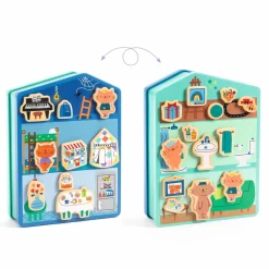 Djeco Magnetyczne puzzle DOMEK KOTKÓW