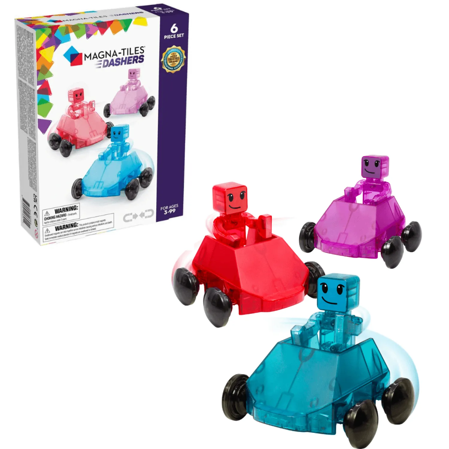 Magna-Tiles Magnetyczne Samochodziki Dashers 6 el.