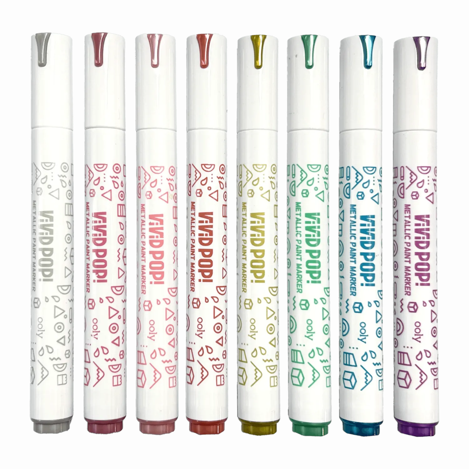 Ooly Markery Akrylowe Vivid Pop! Metaliczne Kolory