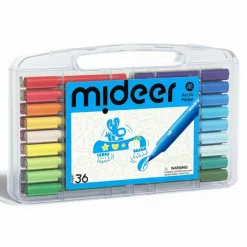 Mideer Markery akrylowe z pędzelkową końcówką w walizce (36 kolorów)