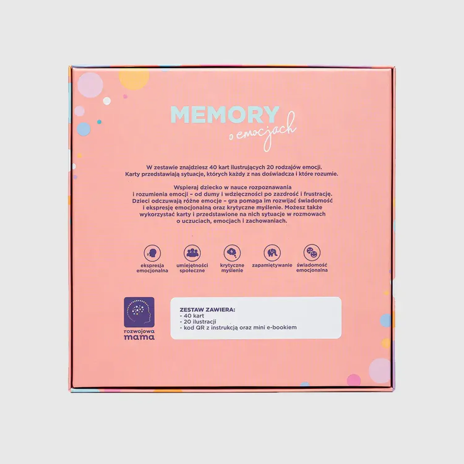 rozwojowa mama Memory o emocjach – gra o emocjach + mini e-book 2+
