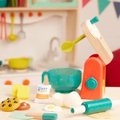 B.Toys Mini Chef – Mix & Bake Playset – drewniany mikser z akcesoriami i składnikami do pieczenia ciast