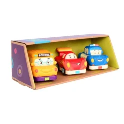 B.Toys Mini Wheeee-ls! – zestaw 3 mini autek z napędem z wyścigówką