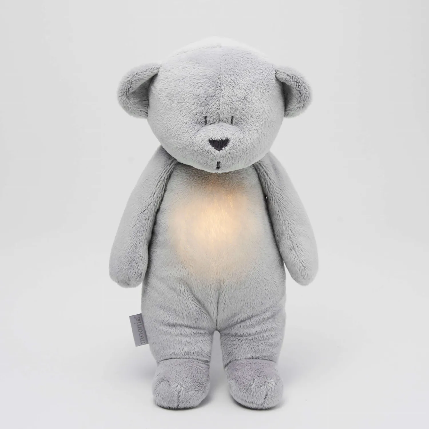 Moonie 2.0 SILVER - szumiący miś z lampką