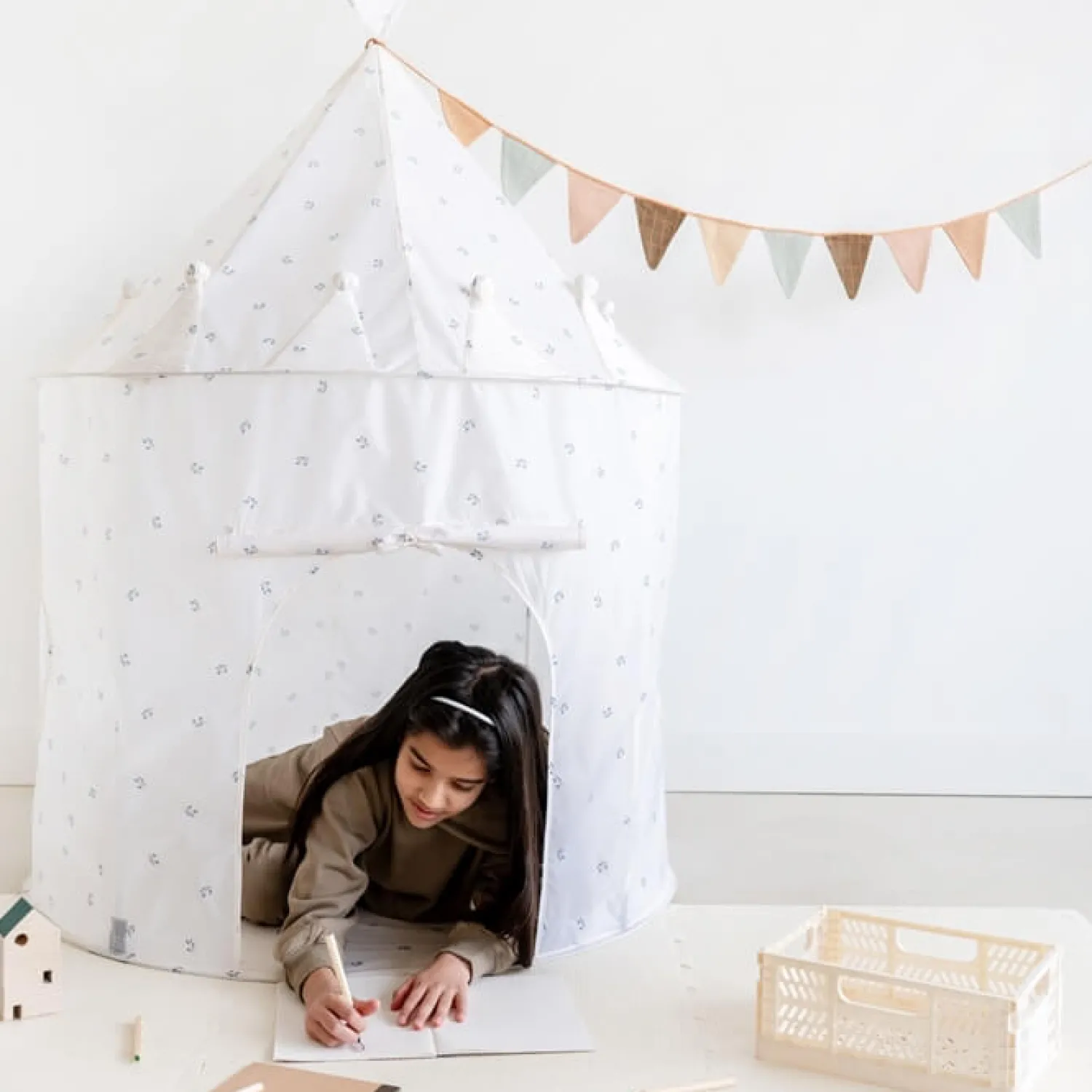 Dzieci 3 Sprouts Namiot dla Dzieci Recycled Blueberry Ivory